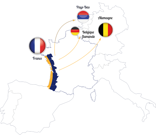 Carte Destination Côte Atlantique